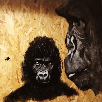 Malarstwo zatytułowany „Planète des singes” autorstwa Yann Morenas, Oryginalna praca