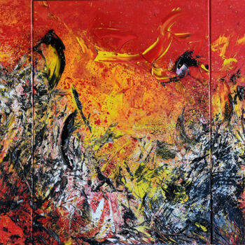 Pittura intitolato "ABSTRACT septembre…" da Yann Pelcat, Opera d'arte originale, Olio
