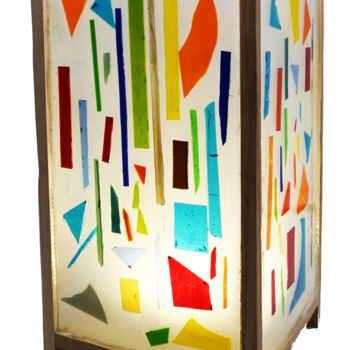 Художественная композиция под названием "Lampe la chute" - Yann Perrier, Подлинное произведение искусства, Светильник