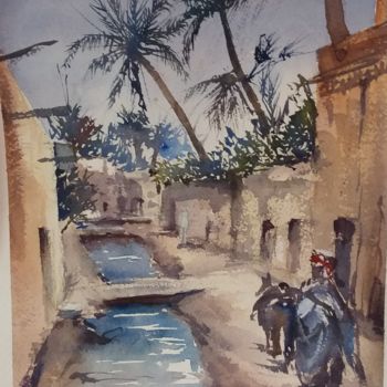 Painting titled "maroc" by Yann Chalopin, Original Artwork, Watercolor