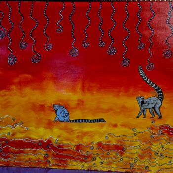 Pittura intitolato "Australia 2" da Yannic Raievsky, Opera d'arte originale, Acrilico