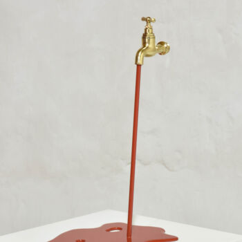 Sculpture intitulée "Le liquide rouge" par Yannick Bouillault, Œuvre d'art originale, Métaux