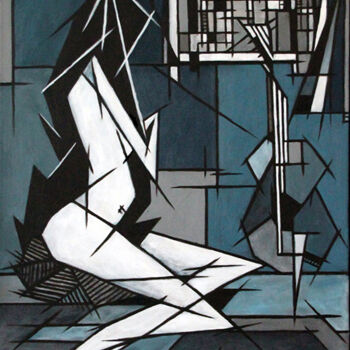 Peinture intitulée "Ivry en attendant" par Yannick G, Œuvre d'art originale, Acrylique Monté sur Châssis en bois
