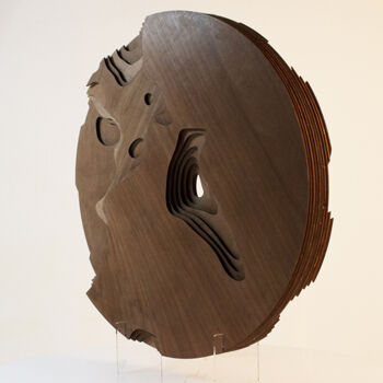 Design intitulée "oldtree / lamp" par Yannick Hervy (goin2), Œuvre d'art originale, Bois