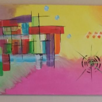 Painting titled "Patchwork" by Diablo, Original Artwork, Acrylic