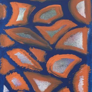 Painting titled "la panthere orange" by Yann Lozach, Original Artwork