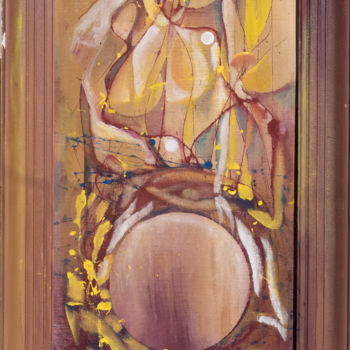 Painting titled "gestation" by Yanosky, Original Artwork, Acrylic