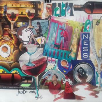 Collages getiteld "juste une goutte" door Yanosky, Origineel Kunstwerk, Collages