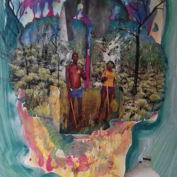 Collages titulada "si leur maisons brû…" por Yanosky, Obra de arte original, Collages
