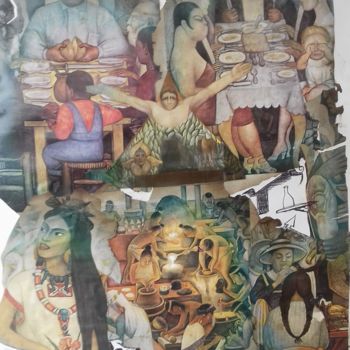 Collages intitolato "rêverie de Diego..." da Yanosky, Opera d'arte originale, Collages