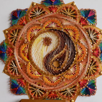 Textielkunst getiteld "Equanimité" door Muriel Courtioux, Origineel Kunstwerk, Draad