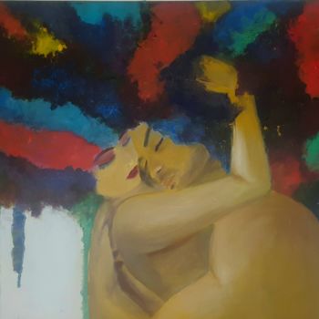 Painting titled "Sleep and Imagine" by Yara, Original Artwork, Oil