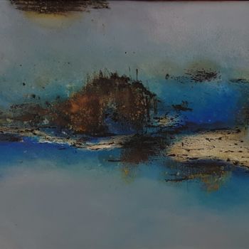 Картина под названием "Des lointains bleus" - Yarka Gumy, Подлинное произведение искусства