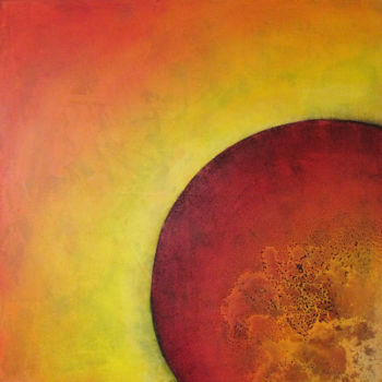Peinture intitulée "une-planete-70x70cm…" par Yarka Gumy, Œuvre d'art originale, Huile