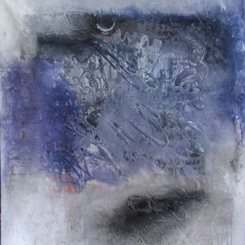 Painting titled "Ténèbres bleus" by Yarka Gumy, Original Artwork