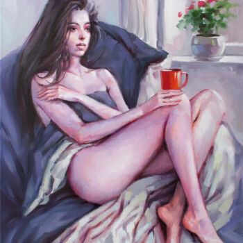 Картина под названием "TENDER MORNING (Imp…" - Yaroslav Sobol, Подлинное произведение искусства, Масло Установлен на Деревян…