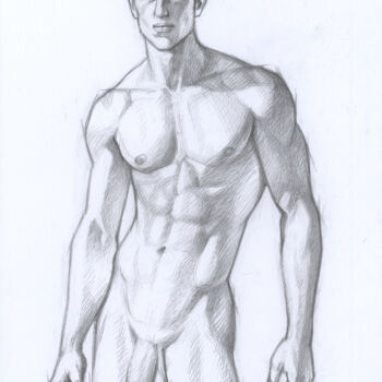 Sketch of a naked man