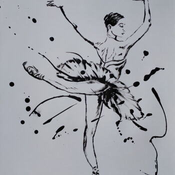 Schilderij getiteld "Ballerina №020" door Yaroslav Teslenko, Origineel Kunstwerk, Acryl