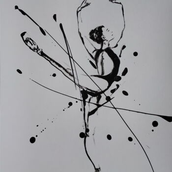 Painting titled "Ballerina №021" by Yaroslav Teslenko, Original Artwork, Acrylic