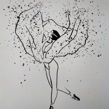 Peinture intitulée "Ballerina №030" par Yaroslav Teslenko, Œuvre d'art originale, Acrylique