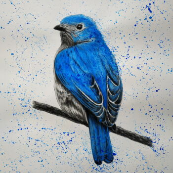 Pintura intitulada "Bird" por Yaroslav Teslenko, Obras de arte originais, Acrílico