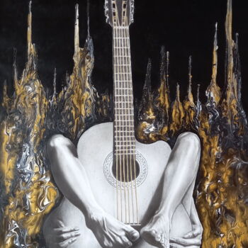 Schilderij getiteld "Strings of the soul" door Yaroslav Teslenko, Origineel Kunstwerk, Olie