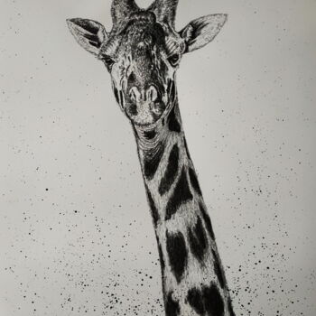 "Giraffe" başlıklı Tablo Yaroslav Teslenko tarafından, Orijinal sanat, Karakalem