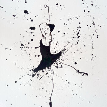 Schilderij getiteld "Ballerina №042" door Yaroslav Teslenko, Origineel Kunstwerk, Acryl