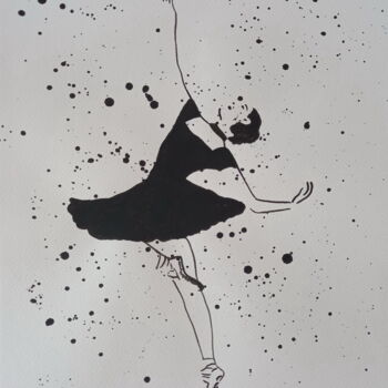 Schilderij getiteld "Ballerina №044" door Yaroslav Teslenko, Origineel Kunstwerk, Acryl