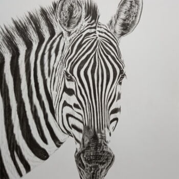 Peinture intitulée "Zebra" par Yaroslav Teslenko, Œuvre d'art originale, Huile