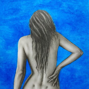 Schilderij getiteld "Nude #383" door Yaroslav Teslenko, Origineel Kunstwerk, Acryl