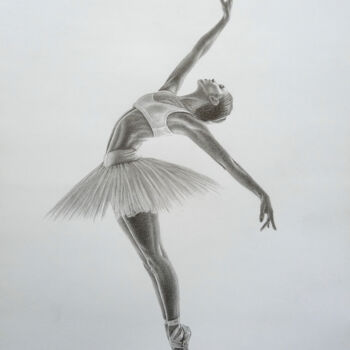 Рисунок под названием "Ballerina 053" - Yaroslav Teslenko, Подлинное произведение искусства, Карандаш