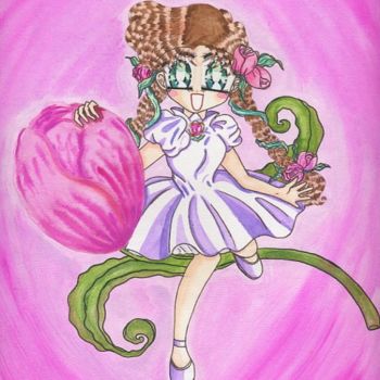 Dibujo titulada "Tulip Fairy" por Gigi, Obra de arte original