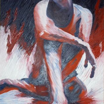 Painting titled "Slave( Köle)" by Yasemin Aktaş, Original Artwork