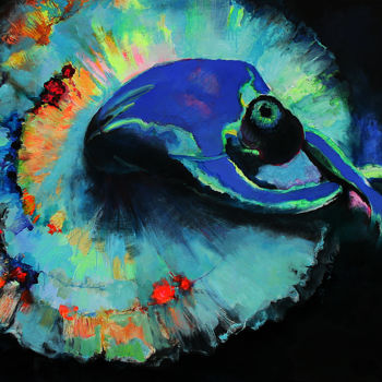 Peinture intitulée "Ballerina Neon mood" par Yaseneva Svetlana, Œuvre d'art originale, Huile
