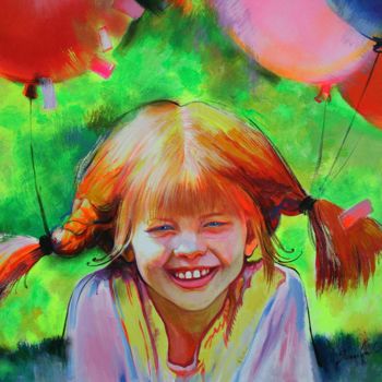 Painting titled "Childhood" by Yaseneva Svetlana, Original Artwork, Acrylic