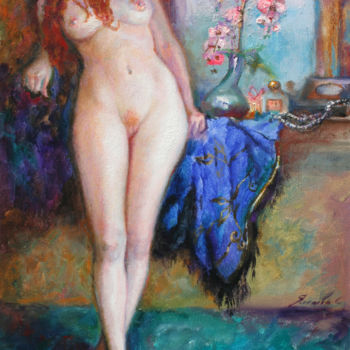 girl with orchids