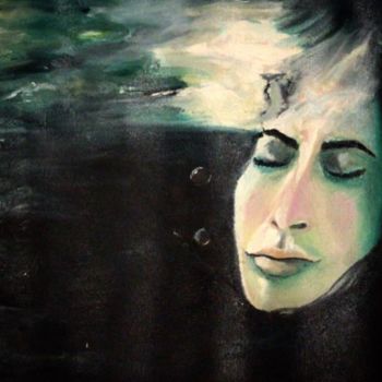 Painting titled "deep down" by Yashvi, Original Artwork, Acrylic