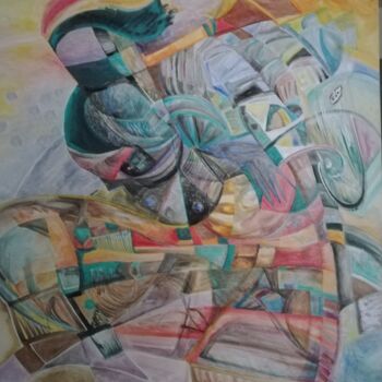 Pintura titulada "The knight of the l…" por Yasmina Naessens, Obra de arte original, Acrílico