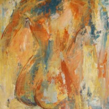 Pittura intitolato "FEMME ASSISE" da Yasmine Bloch, Opera d'arte originale, Olio