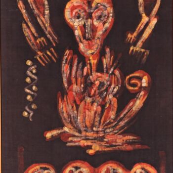 Malerei mit dem Titel "Sun Monkey 1980 (Si…" von Yasmine V-W, Original-Kunstwerk