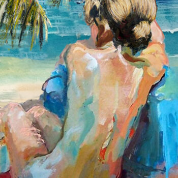Pintura intitulada "Summer time" por Yass, Obras de arte originais, Óleo