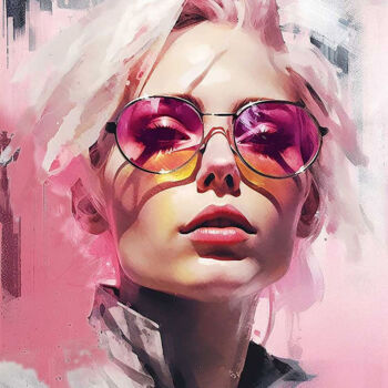 "Pink Love" başlıklı Tablo Yass tarafından, Orijinal sanat, Akrilik
