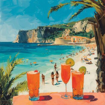 Painting titled "Holidays in Spain" by Yass, Original Artwork, Oil