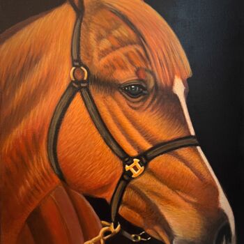 Peinture intitulée "Brown horse" par Yassine Sadiki, Œuvre d'art originale, Acrylique Monté sur Châssis en bois