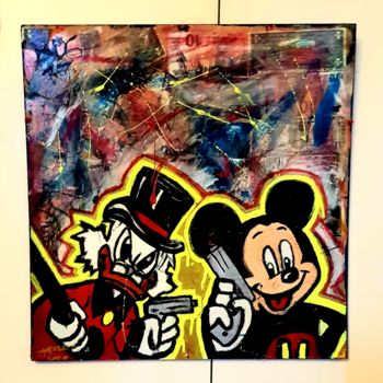 Peinture intitulée "Disneygang" par Yassine Bdg, Œuvre d'art originale, Acrylique