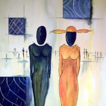 Painting titled "Galerie Besuch" by Art-Is, Original Artwork