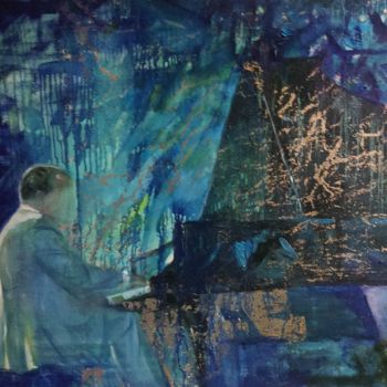 Pintura titulada "Pianist! The name o…" por Nataliya Yatel, Obra de arte original, Oleo