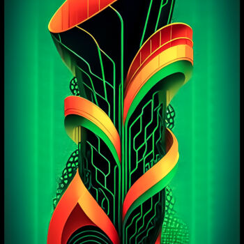 Digital Arts titled "Organic Vase" by Yavir, Original Artwork, 3D Modeling