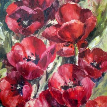 Картина под названием "Тюльпаны" - Yavorivskiy Alexander, Подлинное произведение искусства, Масло